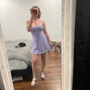 NWT HALARA Cloudful lavender dress with built in bodysuit